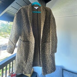 Old Navy Women's Tan Leopard Teddy Jacket
